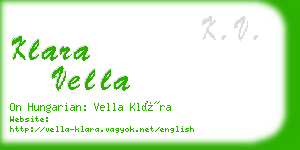 klara vella business card